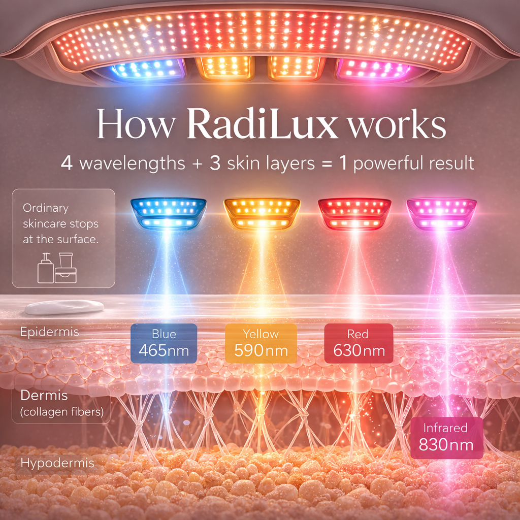 RadiLux Pro 4-Mode LED Light Therapy Face Mask